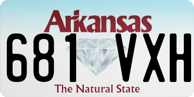 AR license plate 681VXH