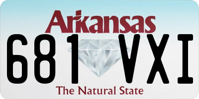 AR license plate 681VXI