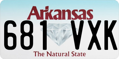 AR license plate 681VXK