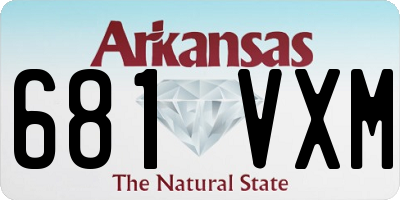 AR license plate 681VXM