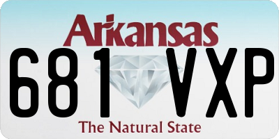 AR license plate 681VXP