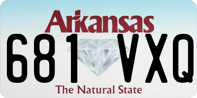 AR license plate 681VXQ