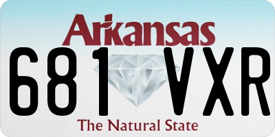 AR license plate 681VXR