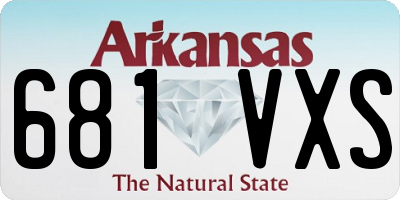 AR license plate 681VXS