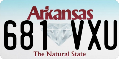 AR license plate 681VXU