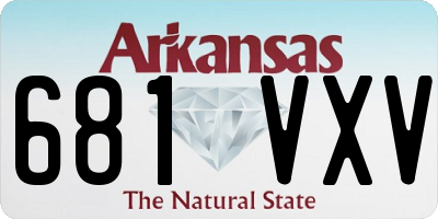 AR license plate 681VXV