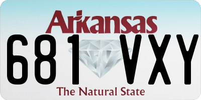 AR license plate 681VXY