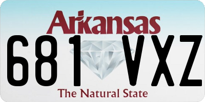 AR license plate 681VXZ