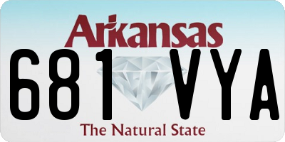 AR license plate 681VYA