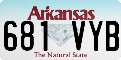 AR license plate 681VYB