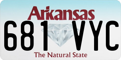 AR license plate 681VYC