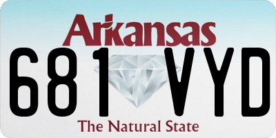 AR license plate 681VYD