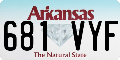 AR license plate 681VYF