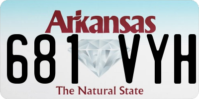 AR license plate 681VYH