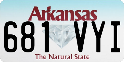 AR license plate 681VYI
