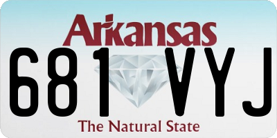 AR license plate 681VYJ