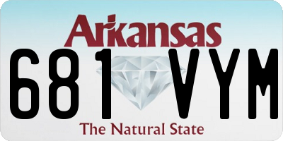 AR license plate 681VYM