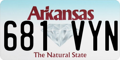 AR license plate 681VYN