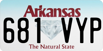 AR license plate 681VYP