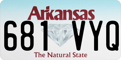 AR license plate 681VYQ