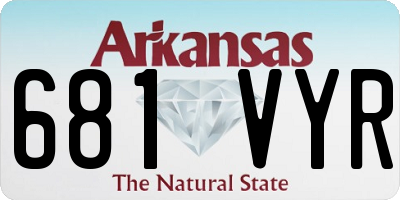 AR license plate 681VYR