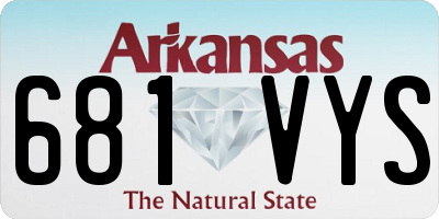 AR license plate 681VYS