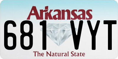 AR license plate 681VYT