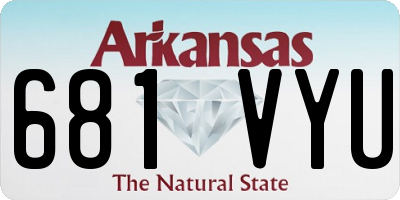 AR license plate 681VYU