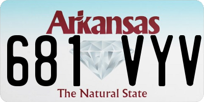 AR license plate 681VYV