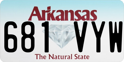 AR license plate 681VYW