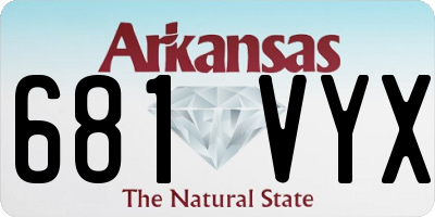 AR license plate 681VYX