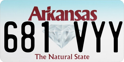 AR license plate 681VYY