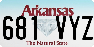 AR license plate 681VYZ