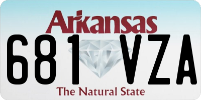 AR license plate 681VZA