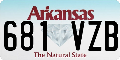 AR license plate 681VZB