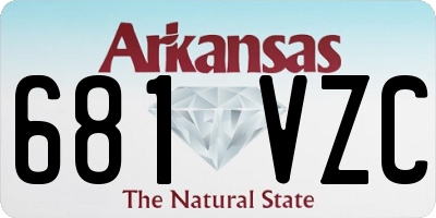 AR license plate 681VZC