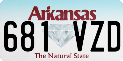 AR license plate 681VZD