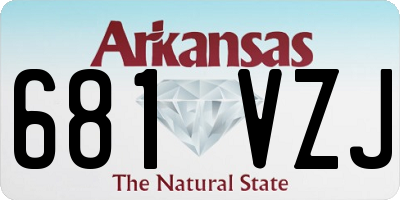 AR license plate 681VZJ