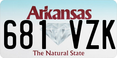AR license plate 681VZK