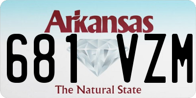 AR license plate 681VZM