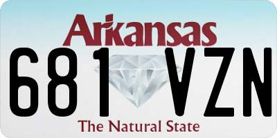 AR license plate 681VZN