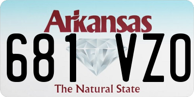 AR license plate 681VZO
