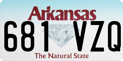 AR license plate 681VZQ