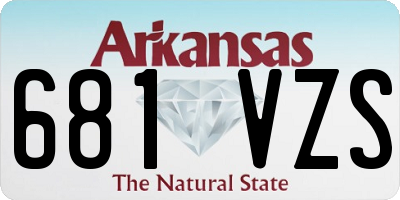 AR license plate 681VZS