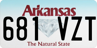 AR license plate 681VZT