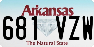 AR license plate 681VZW