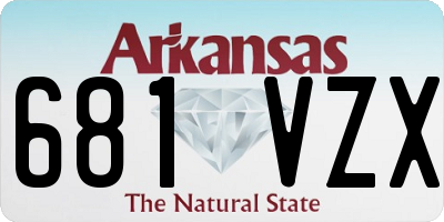AR license plate 681VZX