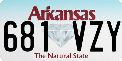 AR license plate 681VZY