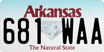 AR license plate 681WAA