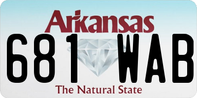 AR license plate 681WAB